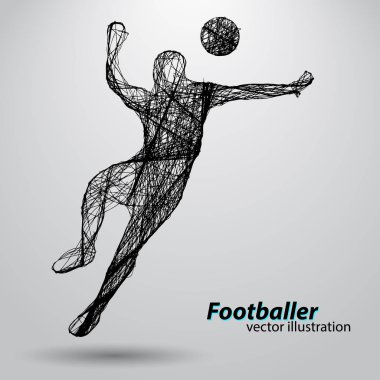Bir futbolcunun silueti