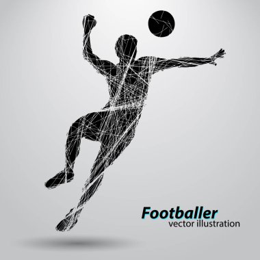Bir futbolcunun silueti