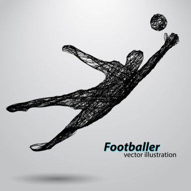 Bir futbolcunun silueti