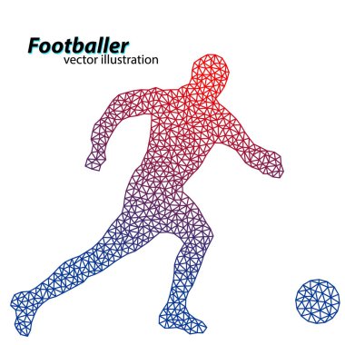üçgen bir futbol oyuncu silüeti