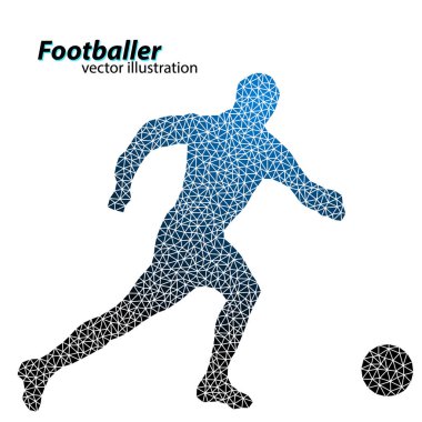üçgen bir futbol oyuncu silüeti