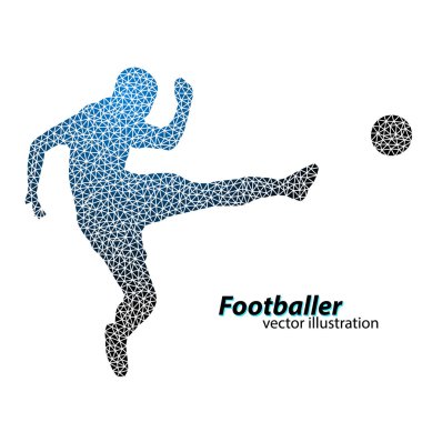 üçgen bir futbol oyuncu silüeti