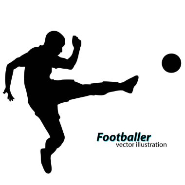 Bir futbolcunun silueti