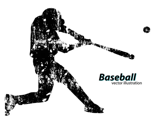 Силует бейсболіста — стоковий вектор