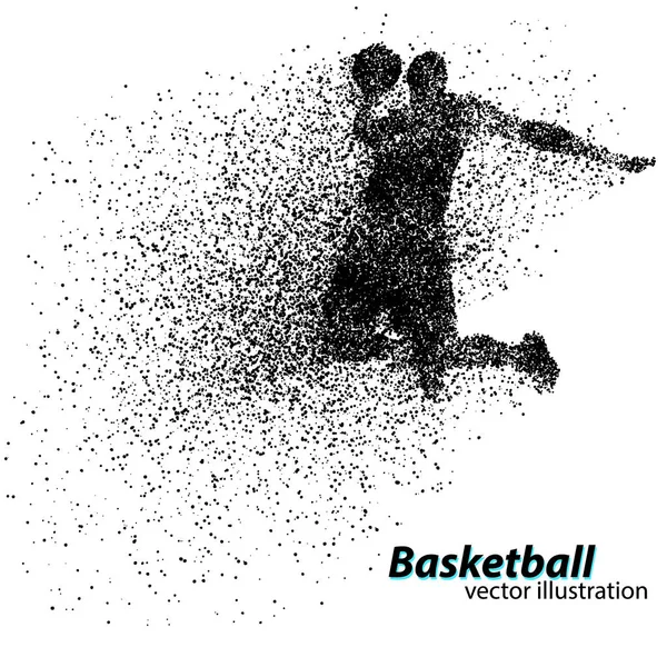 Basketball joueur de particules . — Image vectorielle