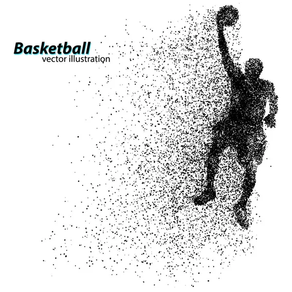 Basketbalista z částic. — Stockový vektor