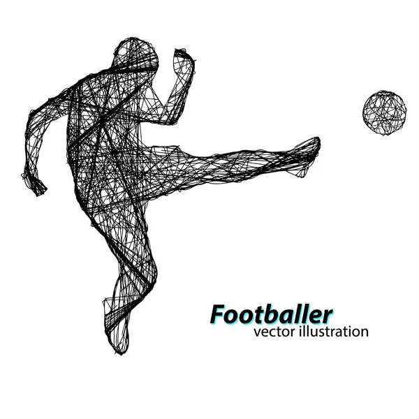 Bir futbolcunun silueti