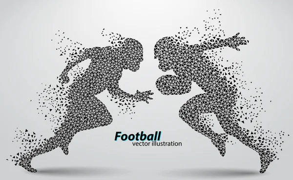 Silhouette d'un footballeur du triangle. Rugby. footballeur américain — Image vectorielle