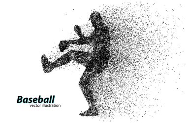 parçacık bir beyzbol oyuncusu silüeti.
