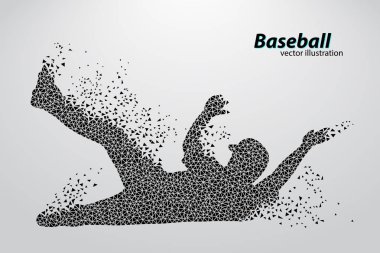 bir beyzbol oyuncusu üçgen silüeti.