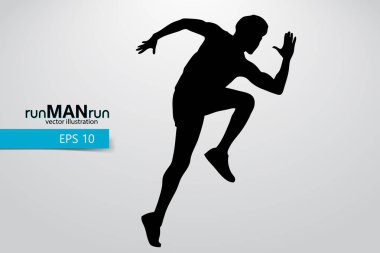 Çalışan bir adam silüeti.