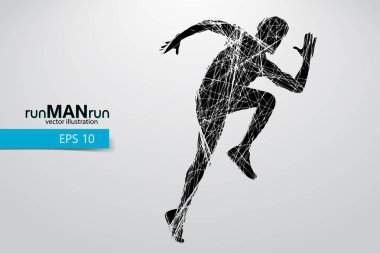 Çalışan bir adam silüeti.