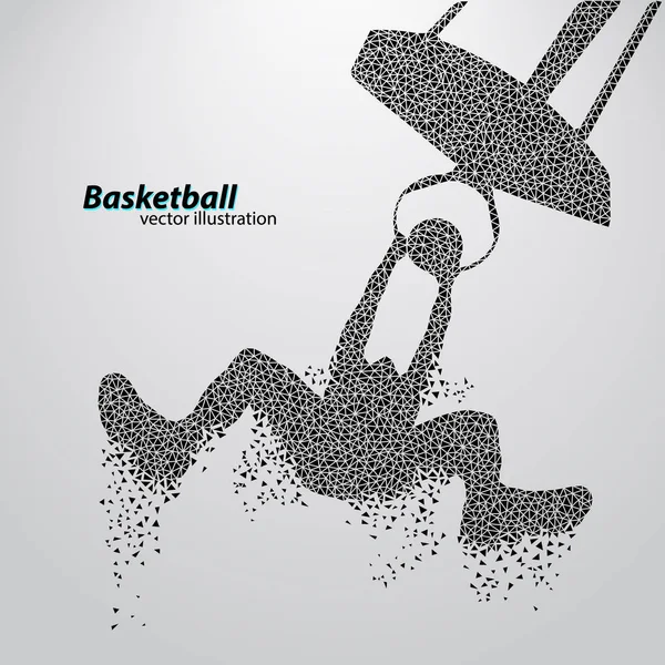 Basketballerin der Dreiecke. — Stockvektor
