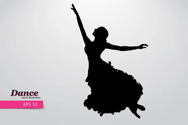 La silueta de una bailarina. Mujer bailarina . — Vector de stock