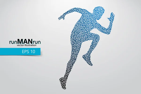 Silhouette d'un running man du triangle . — Image vectorielle