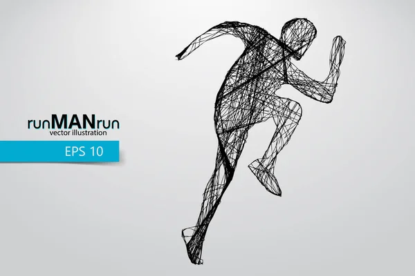 Silhouette d'un running man . — Image vectorielle