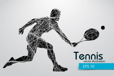 siluet bir tenis oyuncusu.