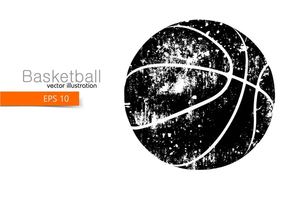 Silhouette d'une balle de basket . — Image vectorielle