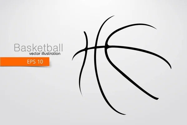 Silueta de una pelota de baloncesto . — Vector de stock