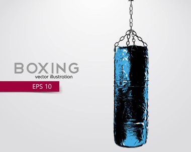 Punching bag silhouette. clipart