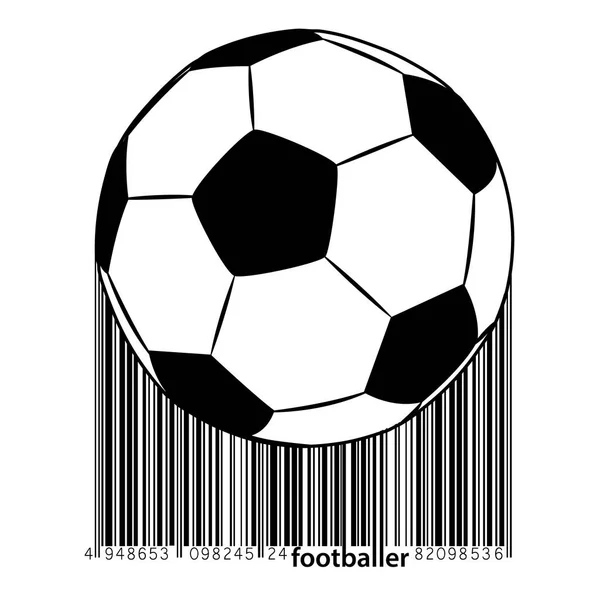 Silueta de una pelota de fútbol . — Vector de stock