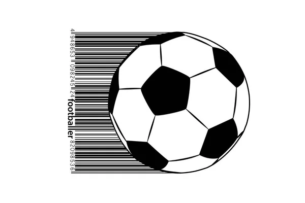Silhouette of a soccer ball. — Stock Vector