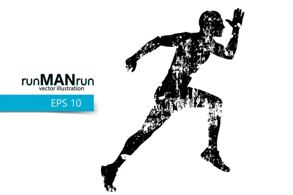Silhouette d'un running man . — Image vectorielle