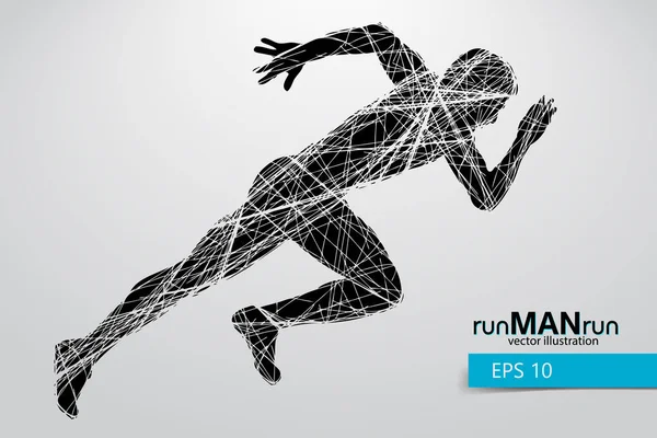 Çalışan bir adam silüeti.