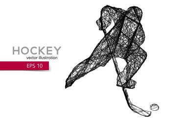 hokey oyuncusu silüeti.