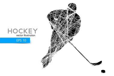 hokey oyuncusu silüeti.