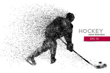 hokey oyuncusu saçılan silüeti.