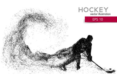 hokey oyuncusu saçılan silüeti.