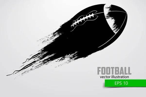 Silhouette d'un footballeur. Rugby. Un footballeur américain. Illustration vectorielle — Image vectorielle