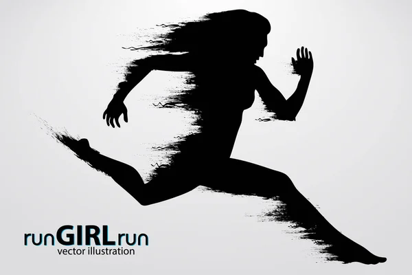 Download Active running woman vector illustration. Energy jogging design — Stock Vector © MSSA #132162730