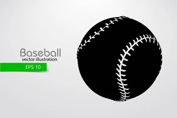 Силуэт бейсбольного мяча. Векторная иллюстрация — стоковый вектор