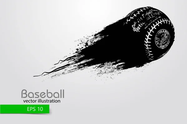 Silhouette eines Baseballballs. Vektorillustration — Stockvektor