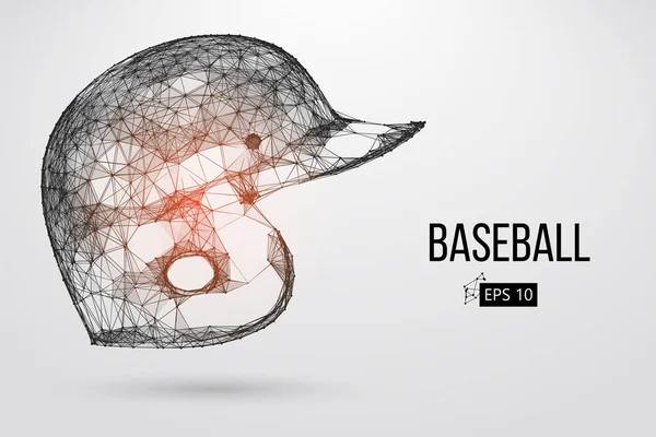 Silhouette d'un casque de baseball. Illustration vectorielle — Image vectorielle