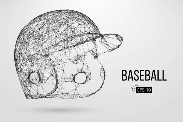 Silhouette d'un casque de baseball. Illustration vectorielle — Image vectorielle