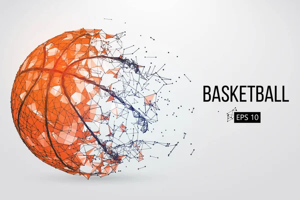 Silueta de una pelota de baloncesto. Ilustración vectorial — Vector de stock