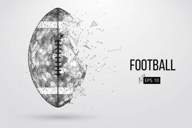 Footballl topu silüeti. Vektör çizim