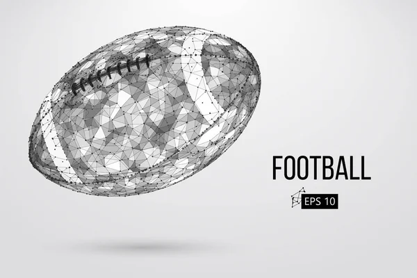 Silhuetten av en footballl boll. Vektorillustration — Stock vektor
