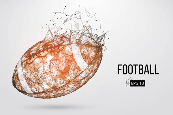 Silhouette di un pallone da calcio. Illustrazione vettoriale — Vettoriale Stock