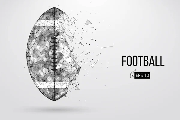 Silhouette d'un ballon de football. Illustration vectorielle — Image vectorielle