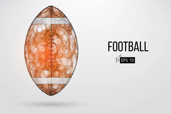 Silhuetten av en footballl boll. Vektorillustration — Stock vektor