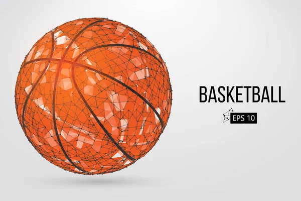 Silhouette d'une balle de basket. Illustration vectorielle — Image vectorielle