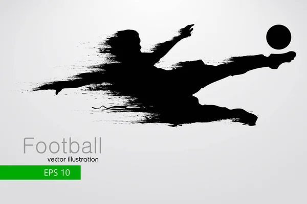 Silhuetten av en fotbollsspelare. Vektorillustration — Stock vektor