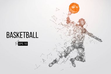 Silhouette of a basketball player. Vector illustration clipart