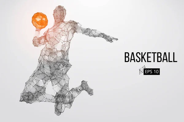 Silueta de un jugador de baloncesto. Ilustración vectorial — Archivo Imágenes Vectoriales