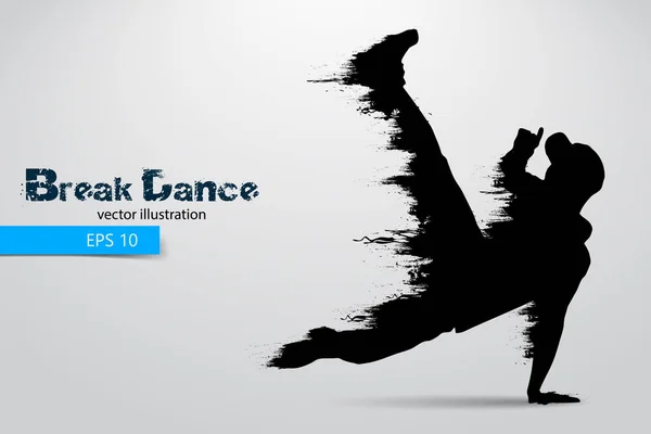 Silhouette eines Breakdancer aus Partikeln. Vektorillustration — Stockvektor