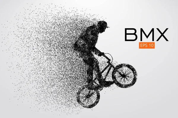 Silhouette di un ciclista BMX. Illustrazione vettoriale — Vettoriale Stock